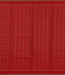 Magenta & Green Handloom Kanchipuram Silk Saree With Checks & Contrast Border-KA13907