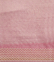 Baby Pink Woven Synthetic Fendy Saree With Stone Tube Work-BL5410