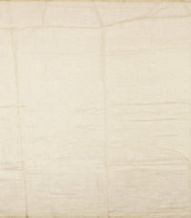 Cream Woven Art Linen Saree With Embroidered Buttas & Border-BL6033