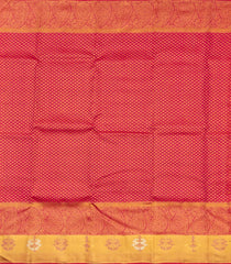 Yellow Handloom Korvai Kanchipuram Silk Saree With Stripes & Contrast Border-KA15820