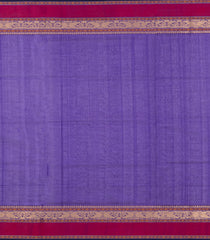 Purple Handloom Silk Cotton Saree With Annam Buttas-SC3910