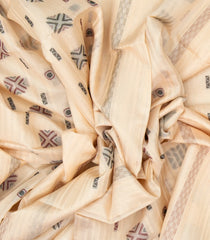 Cream Handloom Soft Silk Saree With Stripes & Buttas-SO4185