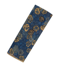 Navy Blue Woven Chiffon Silk Saree With Printed Floral Motifs-PS0652