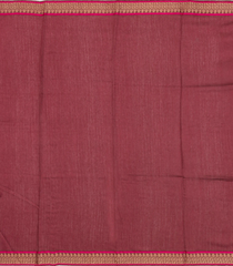 Crimson Woven Tussar Silk Saree With Printed Floral Vine Motifs-TU3117