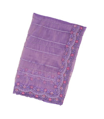 Lavender Woven Blended Viscose Saree With Embroidered Sequin Motifs