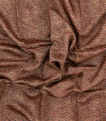 Dusty Peach Pure Tussar Silk Saree With Printed Floral Motifs-TU3717