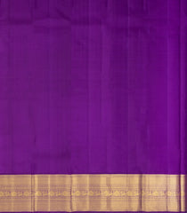 Peach Handloom Korvai Silk Pavadai & Purple Blouse-PM2080