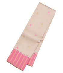 Taupe Handloom Korvai Kanchipuram Silk Saree With Buttas-KA15877