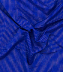 Blue Handloom Maheswari Silk Cotton Saree With Zari Checks-SC4134