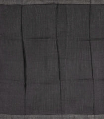 Black Handloom Tussar Silk Saree With Pashmina Printed Floral Motifs-TU2699