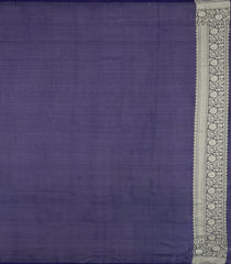 Violet Woven Banarasi Khaddi Georgette Silk Saree With Floral Vine Motifs-BE1956
