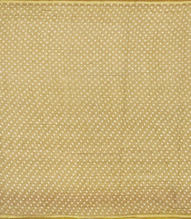 Beige Printed Chanderi Cotton Saree With Floral Motifs-CC1482