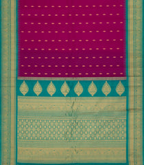 Pink Handloom Gadwal SICO Saree With Cotton Body & Silk Border-GA0386