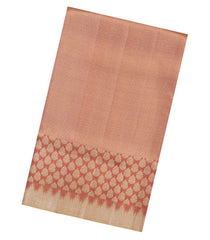 Dusty Pink Handloom Tissue Kanchipuram Silk Saree With Floral Motifs-KA14271