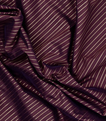 Dark Brown Woven Blended Aura Saree With Zari Stripes & Zari Border-BL5794
