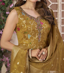 Henna Green Festive Anarkali Set-RC5552