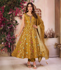Henna Green Festive Anarkali Set-RC5552