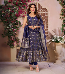 Regal Ink Blue Festive Kurta Set-RC5554