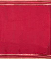 Dark Maroon Woven Mysore Silk Saree With Contrast Zari Border-MS3804