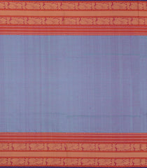 Light Blue Handloom Silk Cotton Saree With Buttas-SC4411