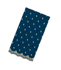 Teal Woven Synthetic Blended Saree With Embroidered Motifs-EN2050