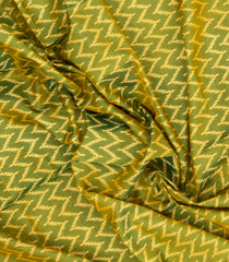 Green Handloom Rajkot Patola Silk Saree With Ikat Floral Motifs-IK0468