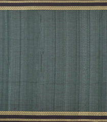 Bottle Green Handloom Silk Cotton Saree With Kolam Buttas-SC4011