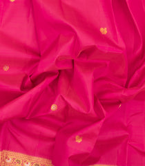 Pink Handloom Korvai Kanchipuram Silk Saree With Meena Border-KA16729