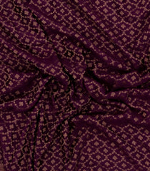 Burgundy Woven Mysore Silk Saree With Floral Jaal Motifs-MS3367