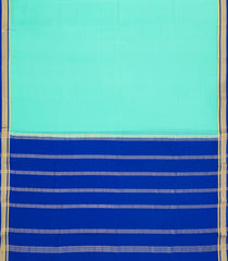 Turquoise Woven Mysore Silk Saree With Contrast Border-MS3427
