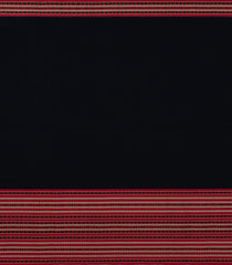 Black Handwoven Bengal Cotton Saree With Crimson Border-BG1485