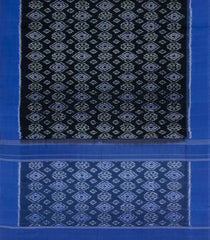 Black Handwoven Orissa Cotton Saree With Tie & Dye Motifs-OR0928