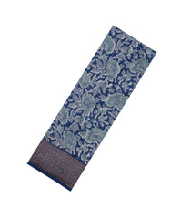 Indigo Printed Chanderi Cotton Saree With Zari Border-CC1553