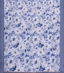 Lavender Printed Synthetic Linen Saree With Floral Motifs-SY0202
