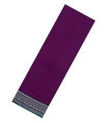 Purple Woven Chirala Cotton Saree With Contrast Border-CR1406