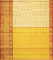 Gold Handloom Kanchipuram Tissue Silk Saree With Annam Motifs-KA16287
