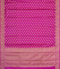 Pink Woven Tussar Silk Saree With Floral Buttas-TU3581
