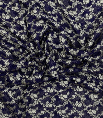 Violet Woven Banarasi Khaddi Georgette Silk Saree With Floral Vine Motifs-BE1956