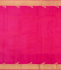 Hot Pink Handloom Kanchipuram Silk Saree With Rudraksham Motifs-KA15217