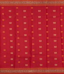 Orange Handloom Kanchipuram Silk Saree With Thread Work Border-KA15149