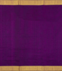 Purple Handloom 9 Yards Silk Cotton Saree With Contrast Border-SC4444