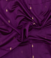Dark Magenta Handloom Maheswari Silk Cotton Saree With Floral Buttas-SC4959