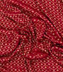 Red Woven Mysore Silk Saree With Floral Jaal Motifs-MS3354