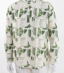 Cream short kurta with modern print-EW1105