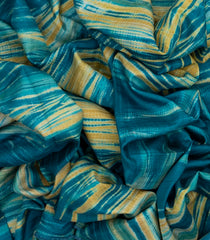 Blue Handloom Tussar Silk Saree With Printed Tie & Dye Motifs-TU2833