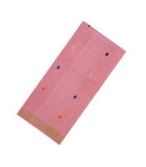 Light Peach Woven Tussar Silk Saree With Meean Motifs-TU3265