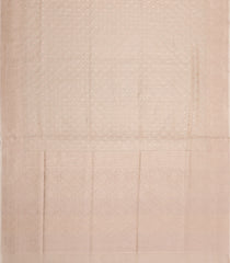 Taupe Handloom Banarasi Silk Saree With Floral Motifs-BE1887