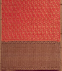 Red Woven Mysore Silk Saree With Vanasingaram Motifs & Contrast Border-MS3269