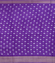 Purple Printed Synthetic Dola Saree With Zari Stripes & Border-BL5400