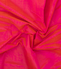 Hot Pink Handloom 9 Yards Silk Cotton Saree With Contrast Border-SC4447